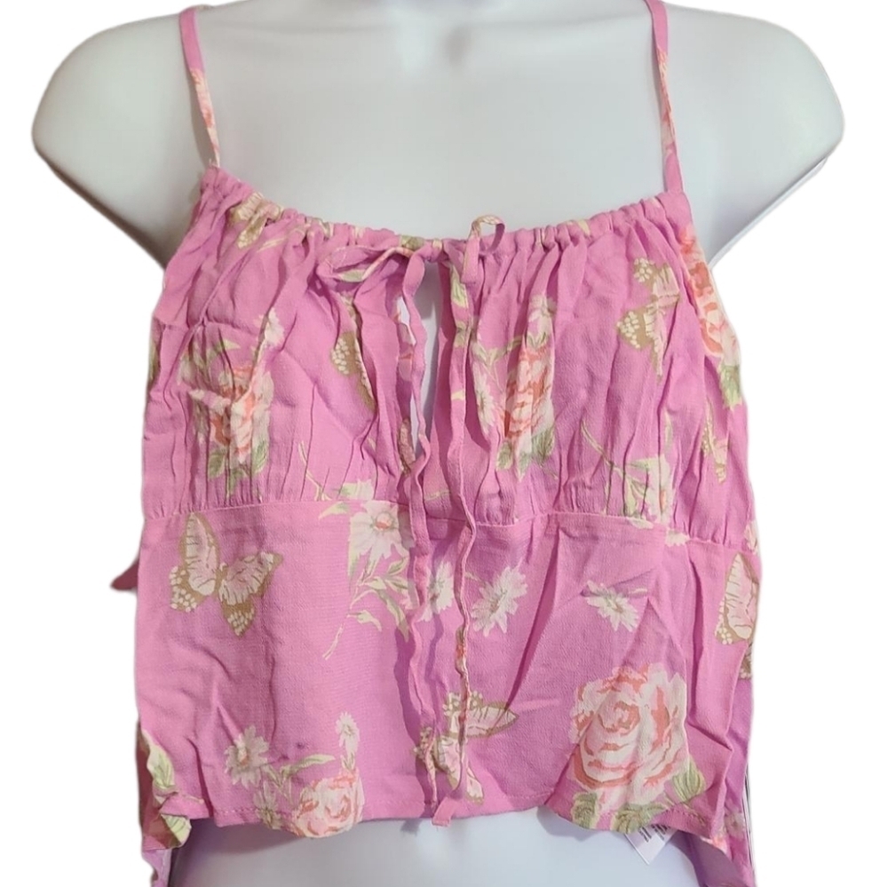 BP NEW smocked back purple spaghetti strap tank 2X